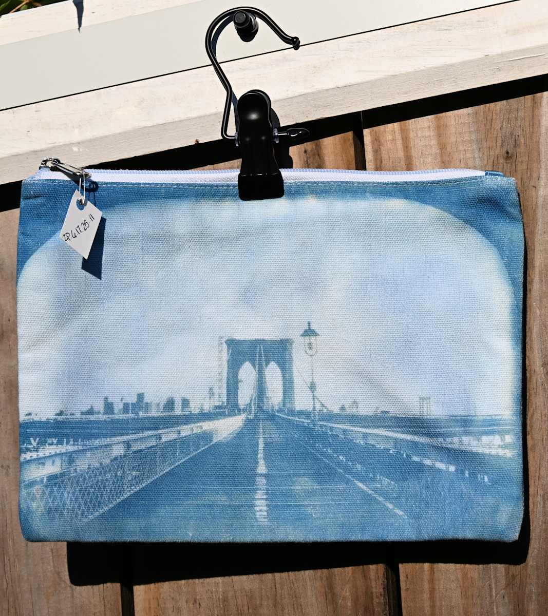 Brooklyn Bridge Zipper Pouch by Emily Hillhouse 