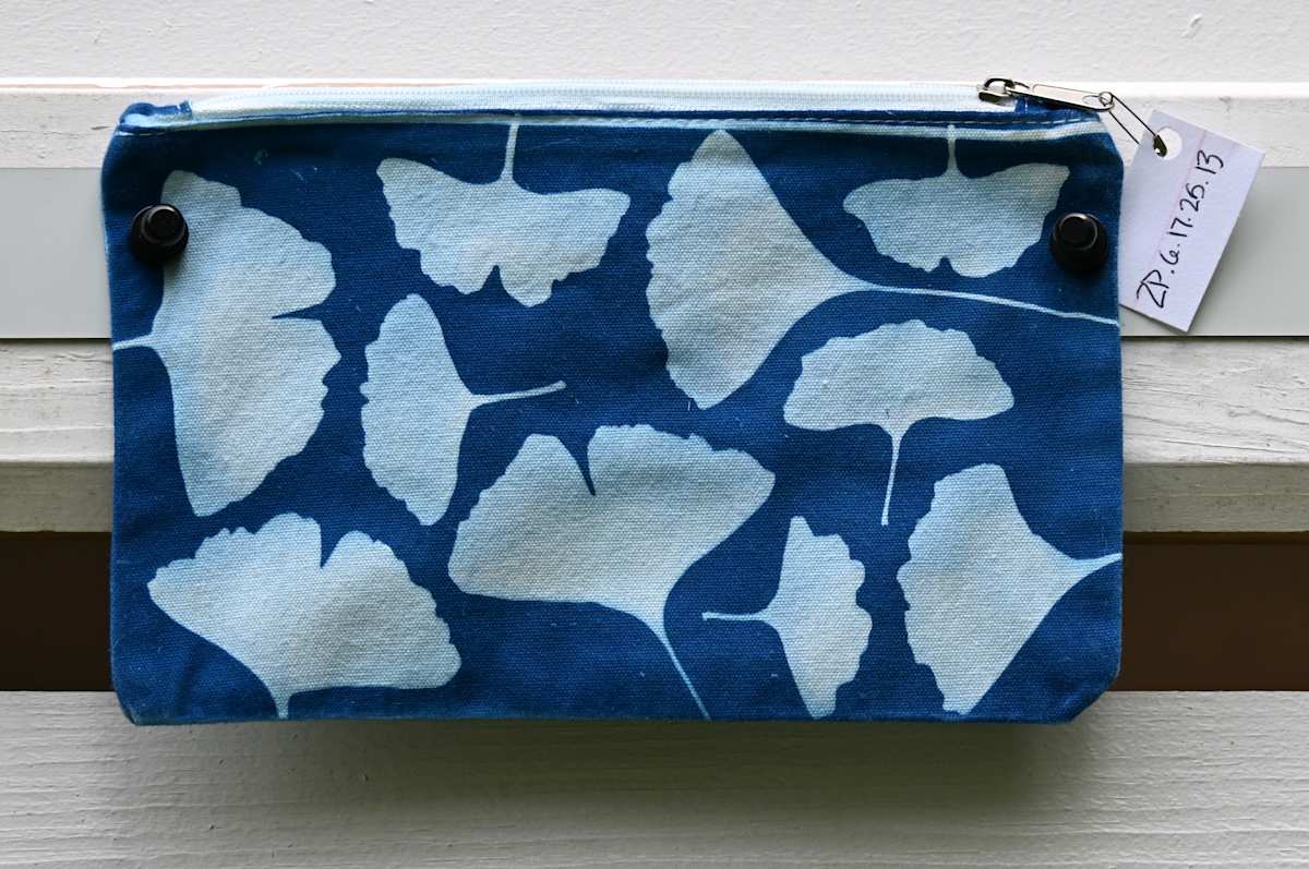 Ginkgo Leaf Zipper Pouch by Emily Hillhouse 