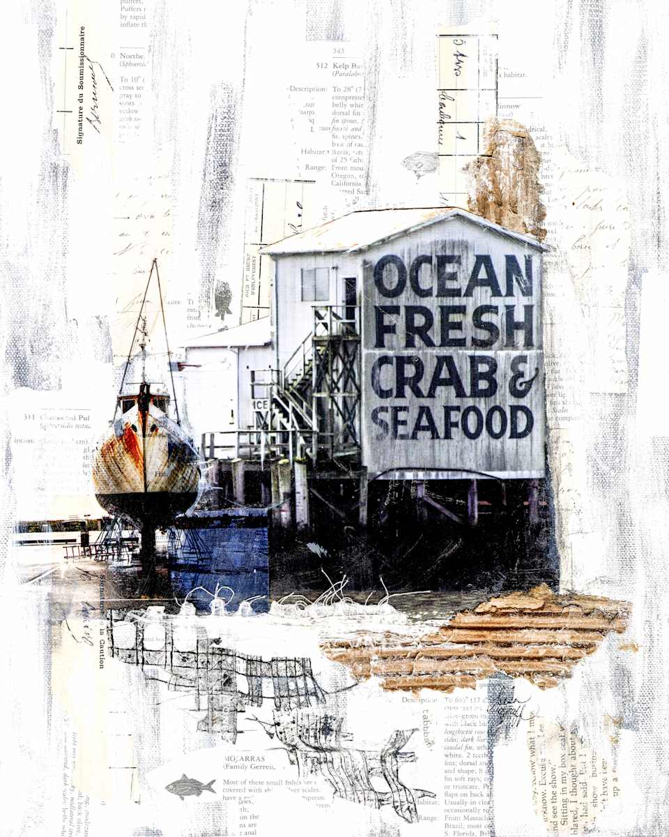 Seafood Shack Canvas  (Private Collection) by Lisa Graff | RustyBoatStudio.com, Image 1.