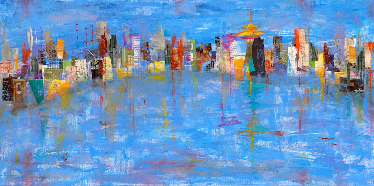 Seattle Skyline by Lisa Graff  Image: Donated to Fred Hutch Cancer Center