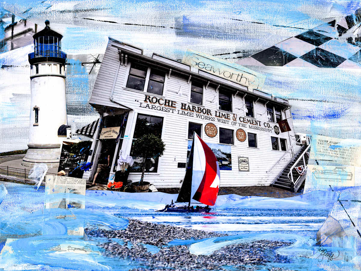 Roche Harbor 'Lime Kiln' Original Art by Lisa Graff, Image 1.