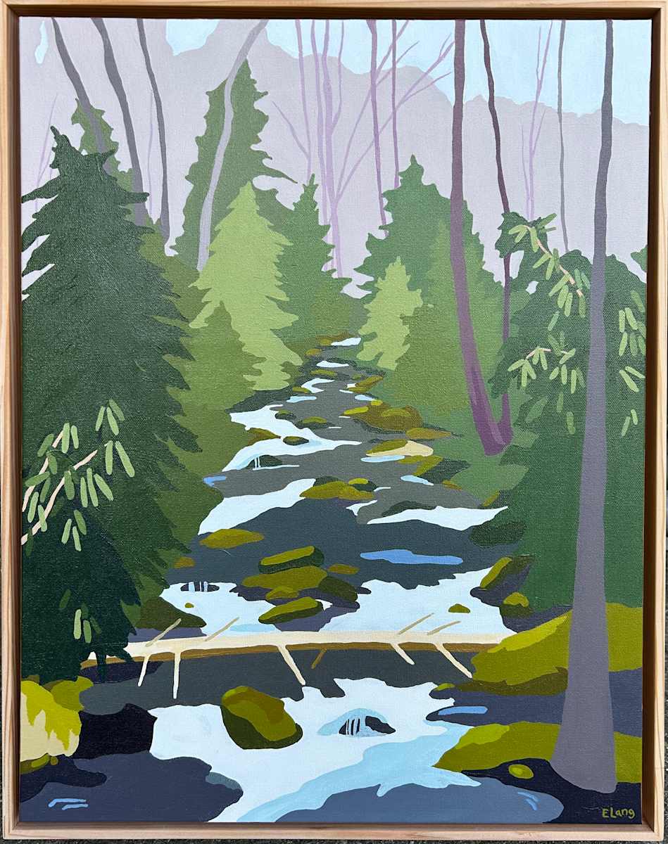 Mountain Waterfall by Elizabeth 