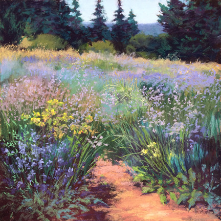 Path Through Lavender by Gretha Lindwood 