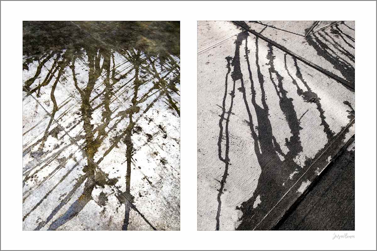 Spills Diptych #11: Drips Up and Down by Susan Bowen 