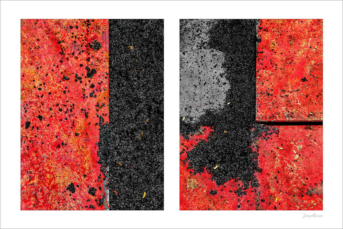 Seeing Red #03: Macadam and Steel by Susan Bowen 