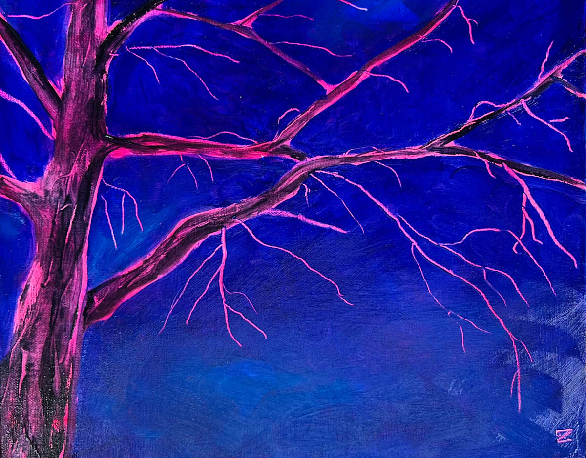 Past Midnight, Thunder Strikes (Oak at Night 2) by Cole Zlata, Image 2.