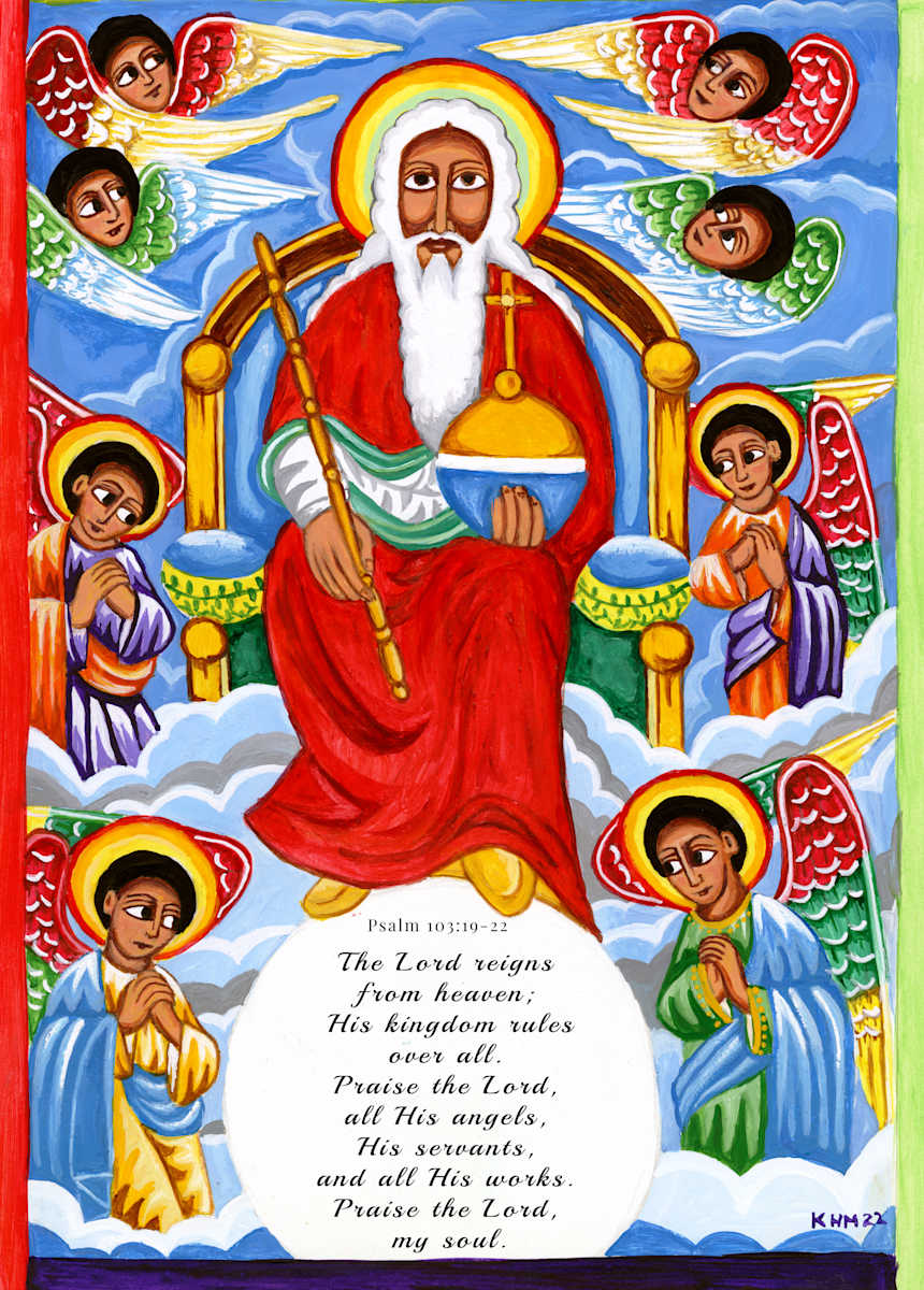 Our Lord Enthroned by K. Haile Maskel 