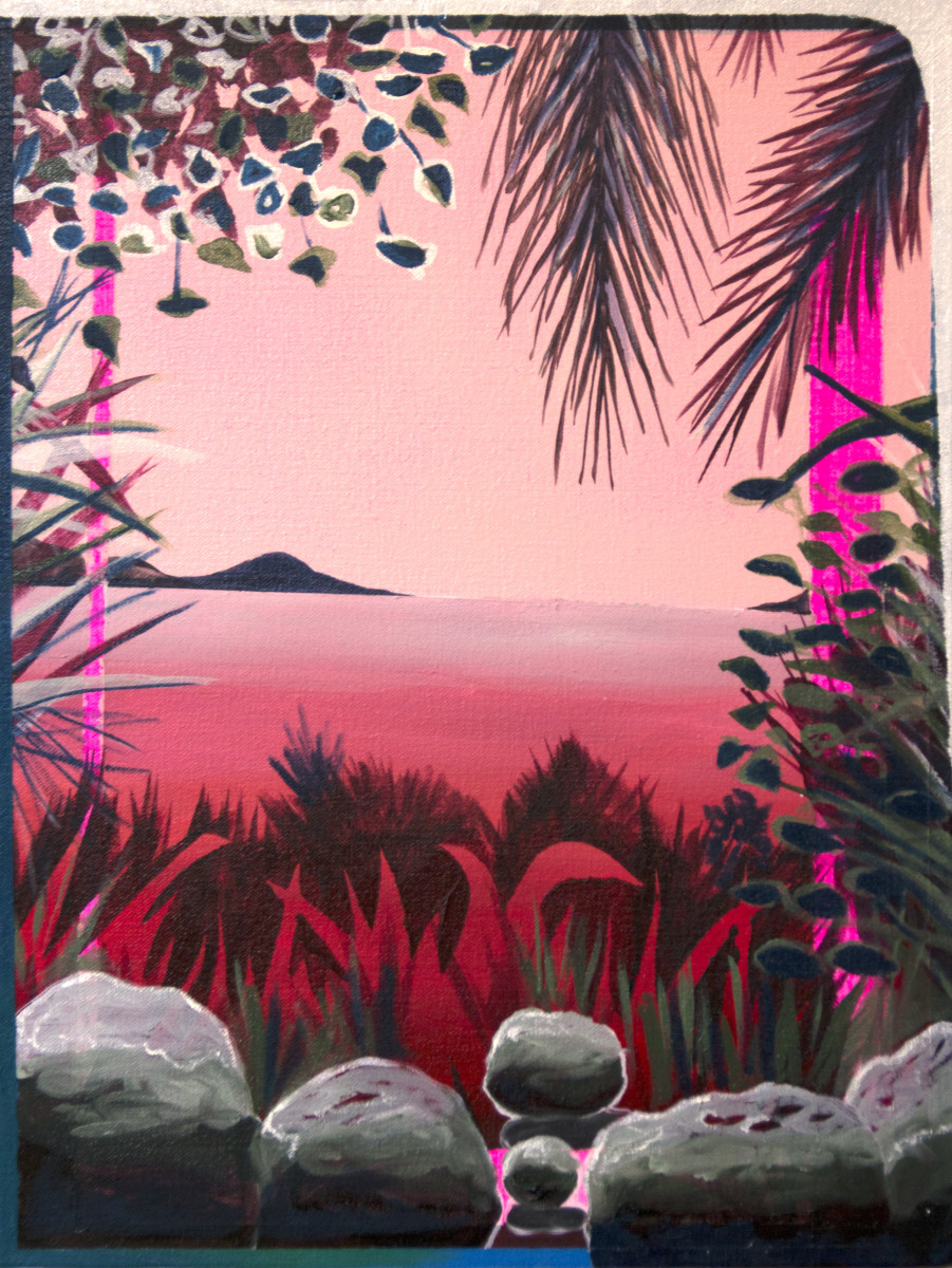 Hot Pink Landscape by Mathew Tucker 