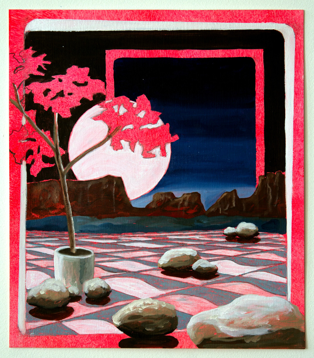 Moon over Tiles by Mathew Tucker 