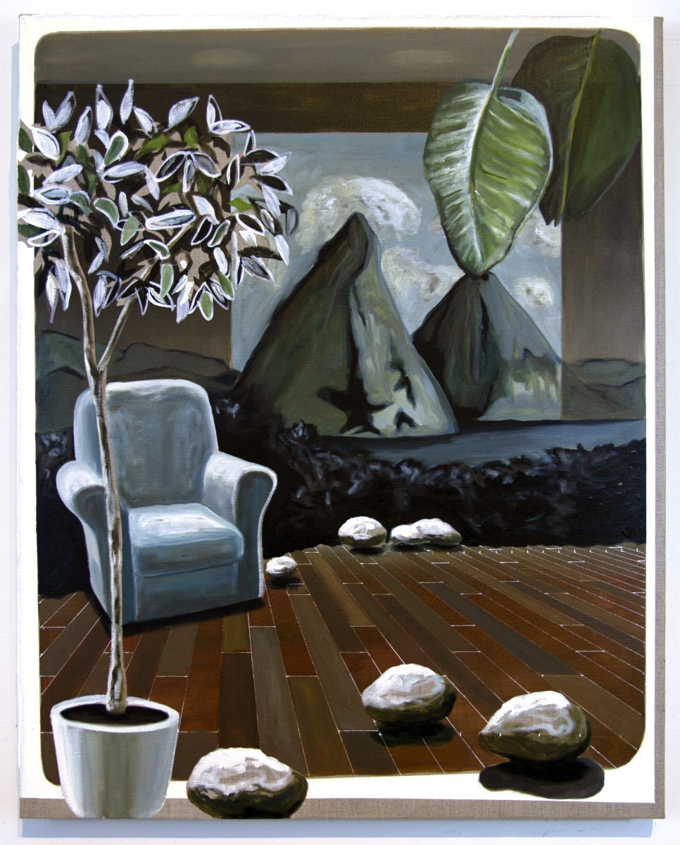 Pitons on Linen by Mathew Tucker 