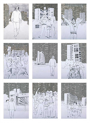 Urban Drawings (London Riots) by Mathew Tucker 