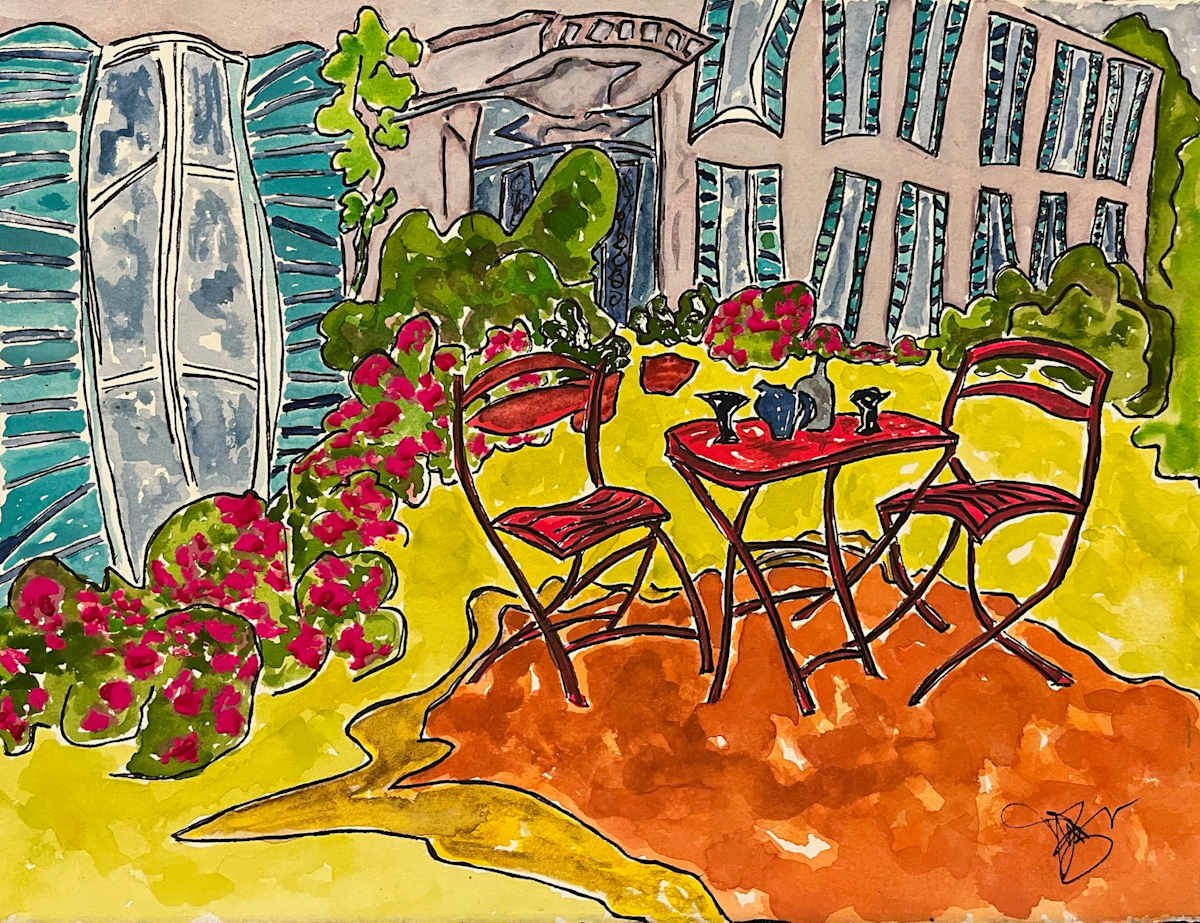 Cocktails for Two by Don Barnett  Image: Cocktails for Two on paper
