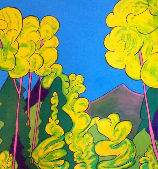 Pink Aspens by Don Barnett  Image: Yellow Aspens