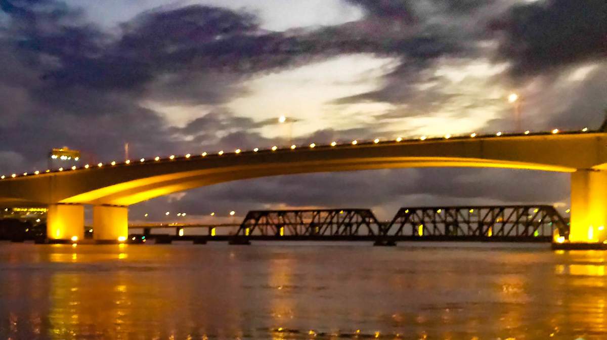 Acosta Bridge at Night by Lora Wood 