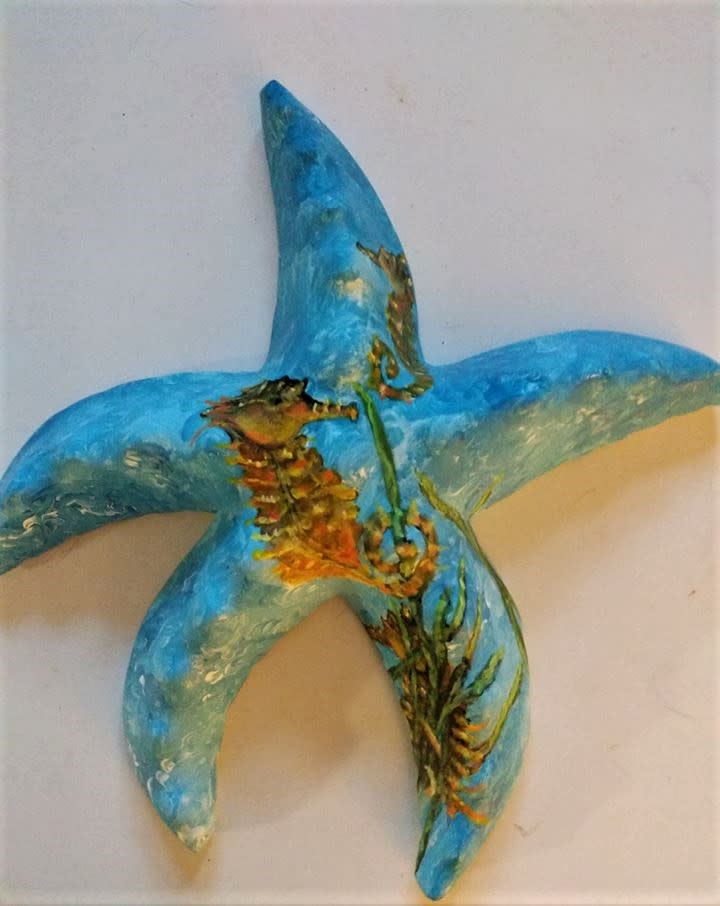 Starfish Seahorses by Lora Wood 