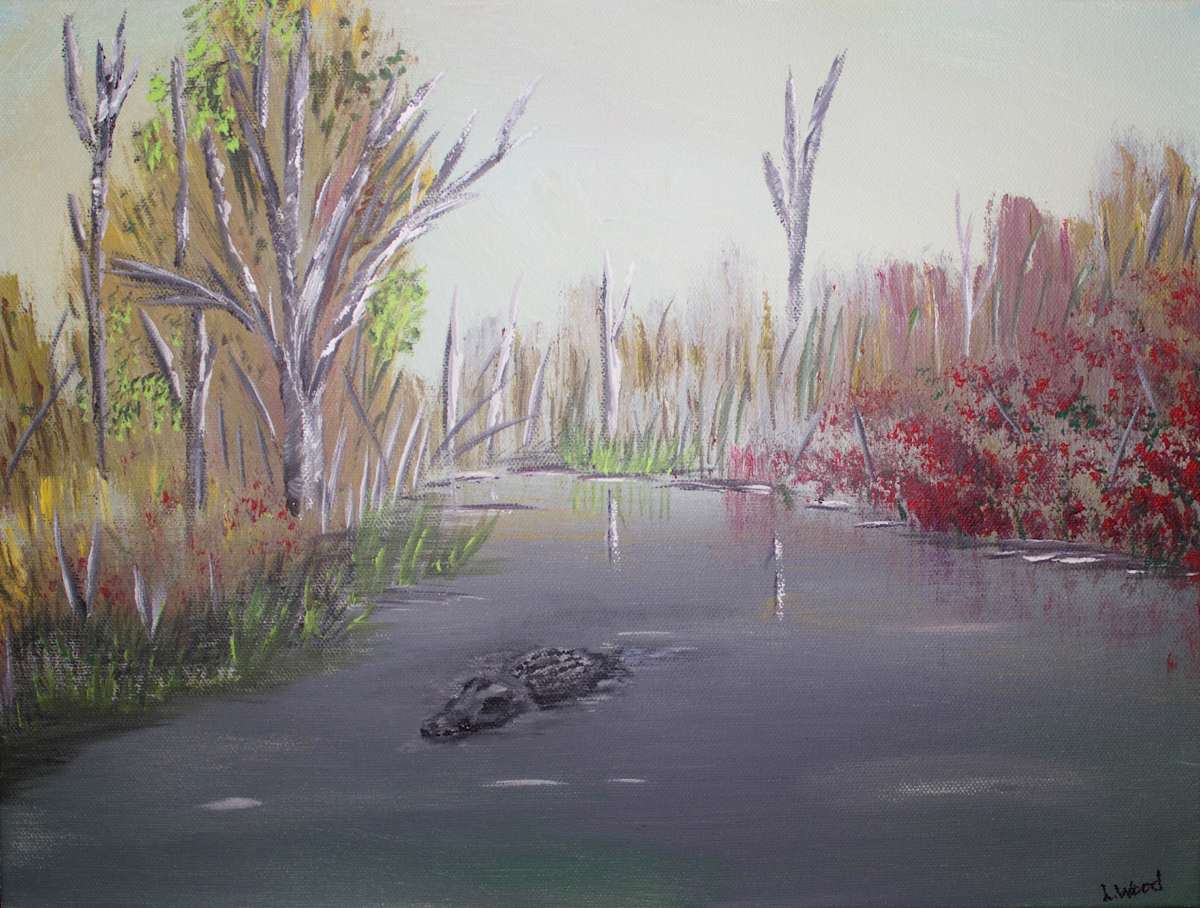 Gator on Black Creek by Lora Wood 
