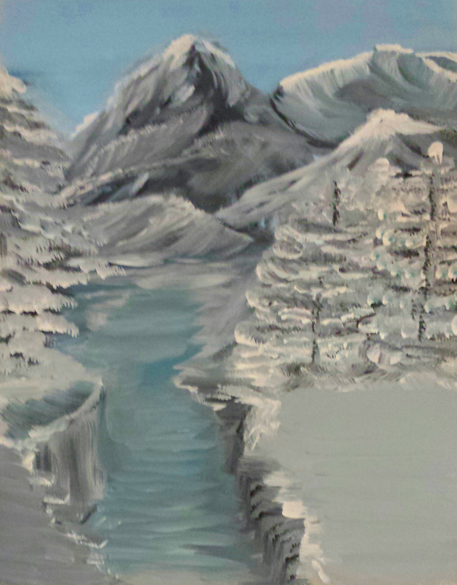 Snowy Mountain by Lora Wood 