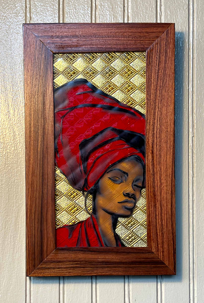 Aiyanna by Sean Michael Felix  Image: "Aiyanna" Painted, Gilded, Patterned Glass