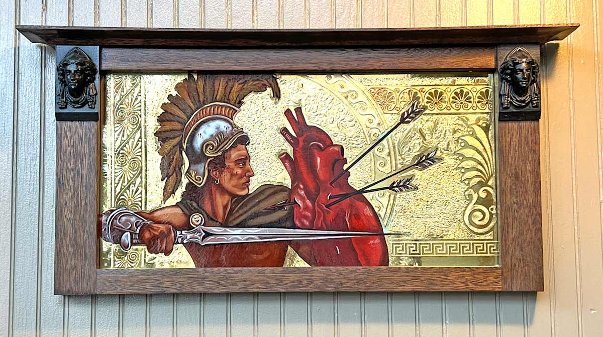 Protect Me My Heart by Sean Michael Felix  Image: Reverse painted & gilded glass