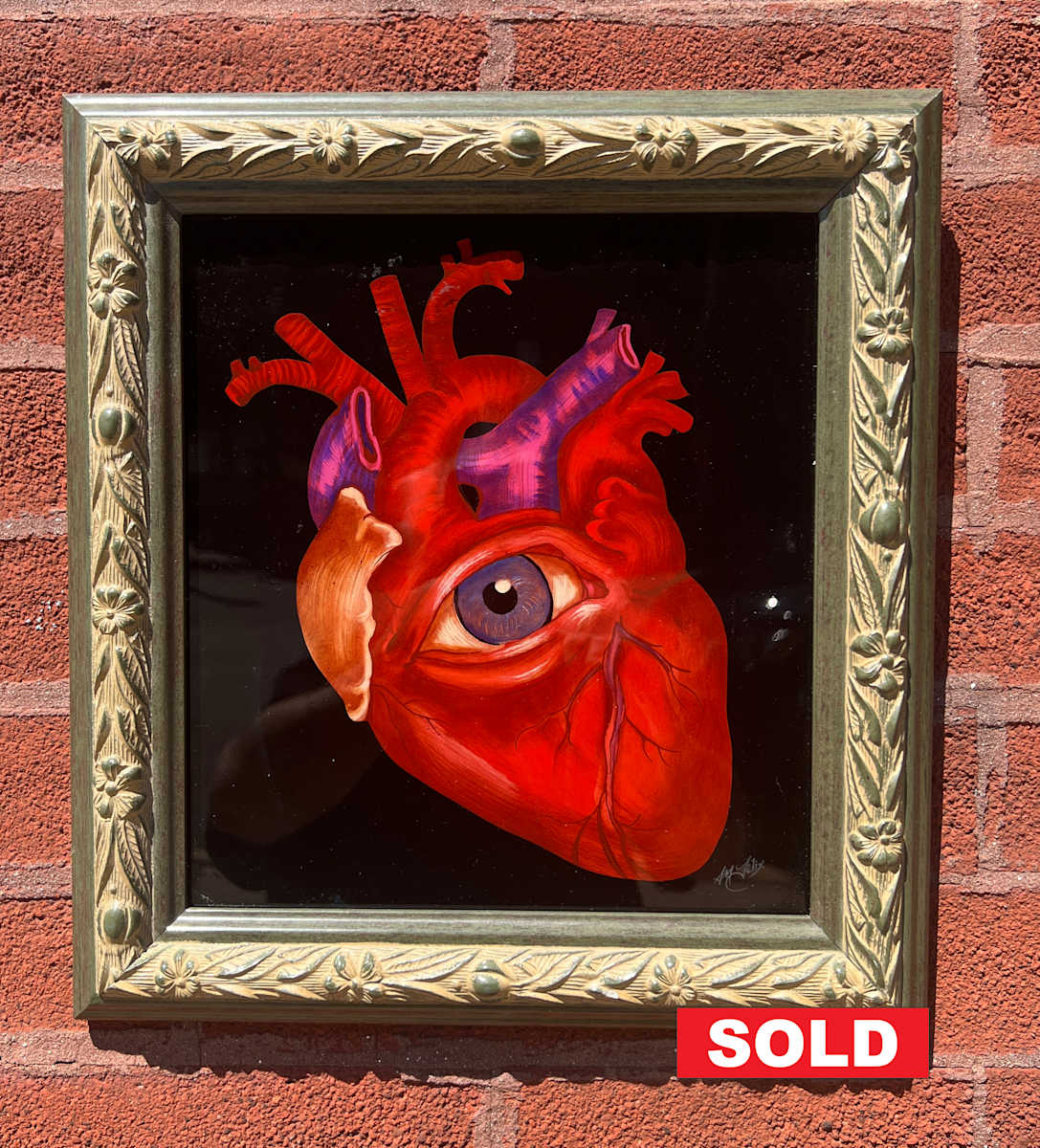 The Observant Heart by Sean Michael Felix  Image: Reverse painted glass.