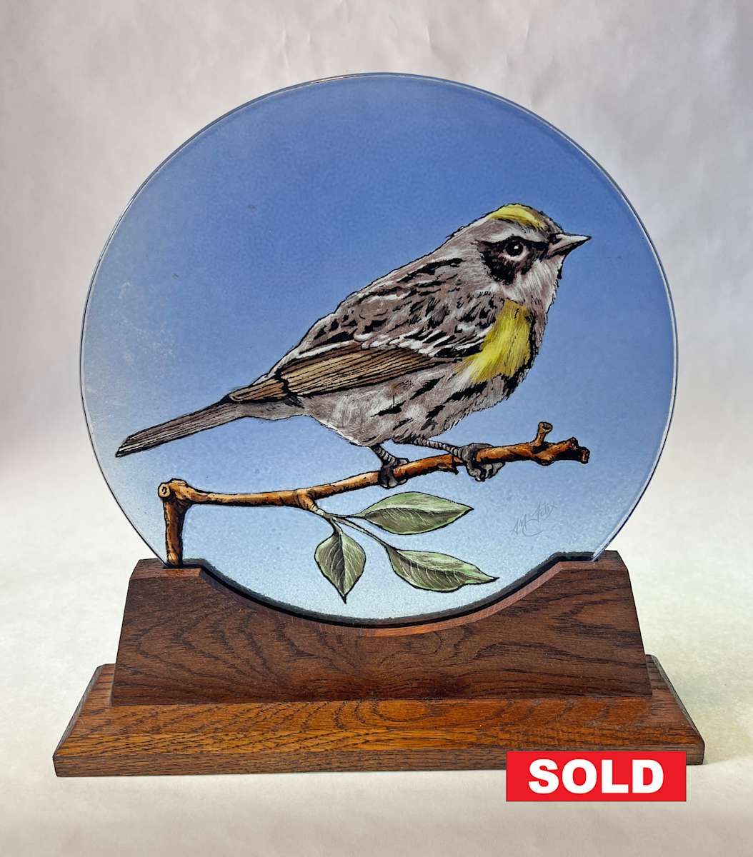 Bird Rondell by Sean Michael Felix  Image: Fire painted glass