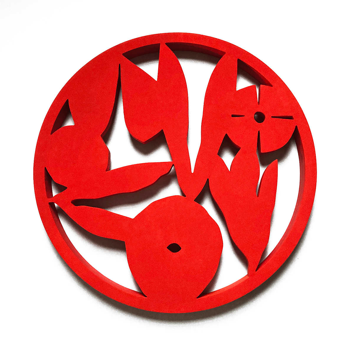 Silhouette Circle (Vermillion) by Elspeth Schulze 