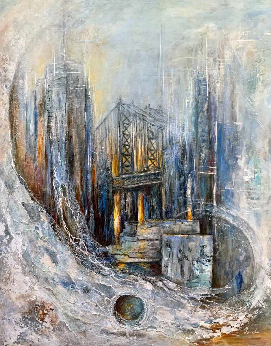 Bridge Through the Current (Navigating the wave) by Danuta  Bennett, Image 1.