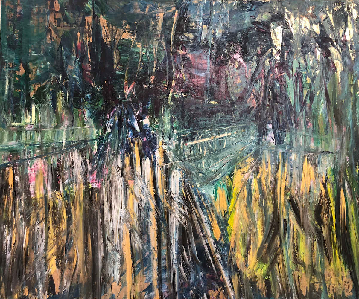 Elements of nature 4  acrylic on canvas, 100 cm x 120 cm by Elvira Heimann 