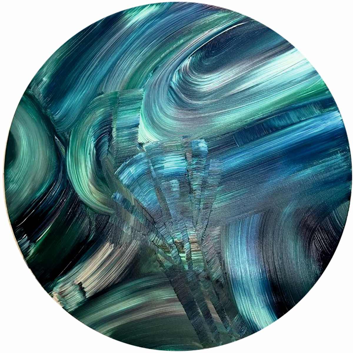 Round No 16  acrylic on canvas, 90cm by Elvira Heimann 