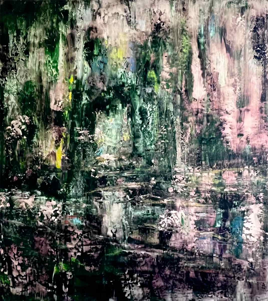 Unfolding Energy 30  110 x 100cm, acrylic on alu - sandwich, 2024 by Elvira Heimann 