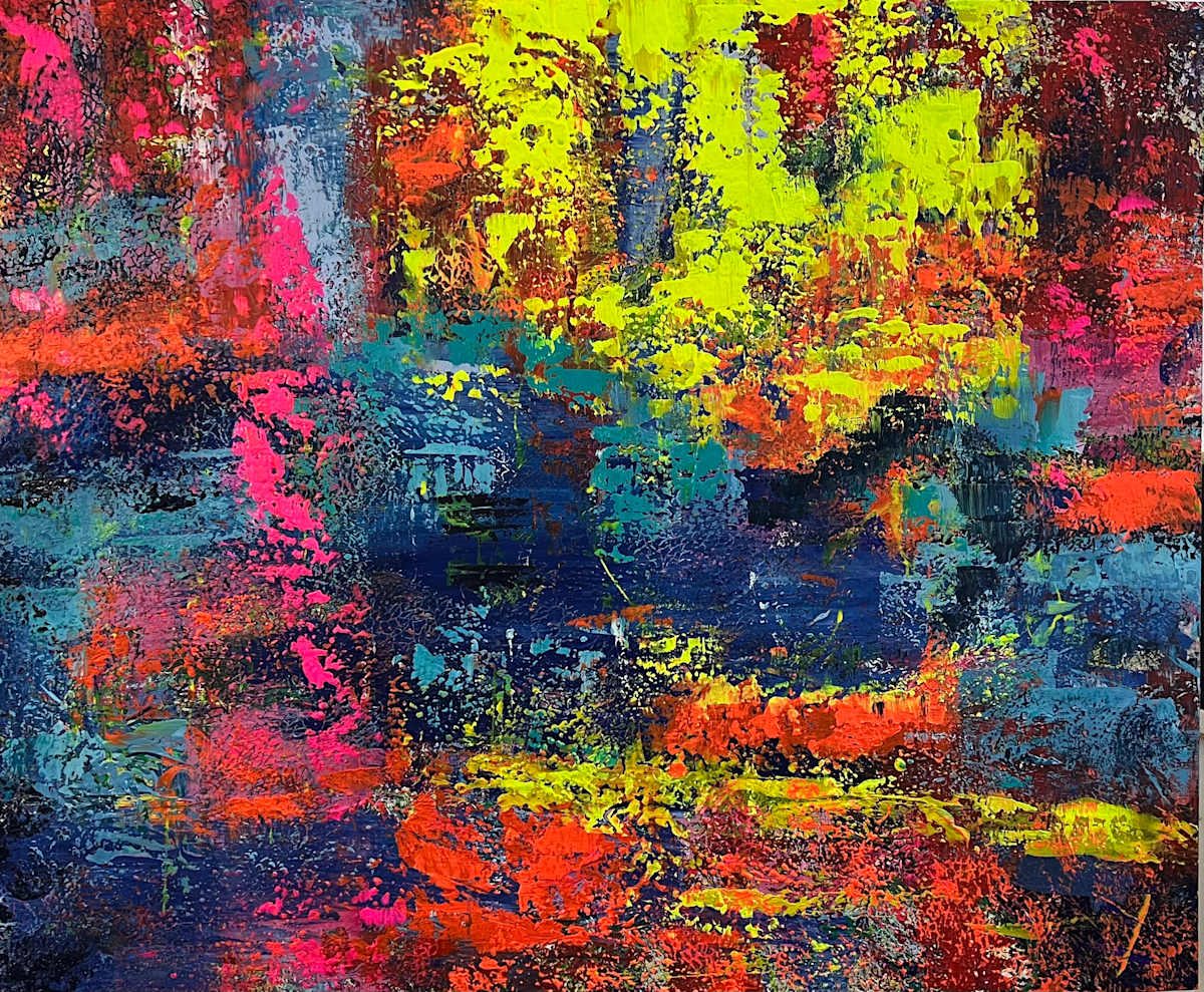 Unfolding Energy 7 100x120cm acrylic on alu-sandwich 11 23 A by Elvira Heimann 