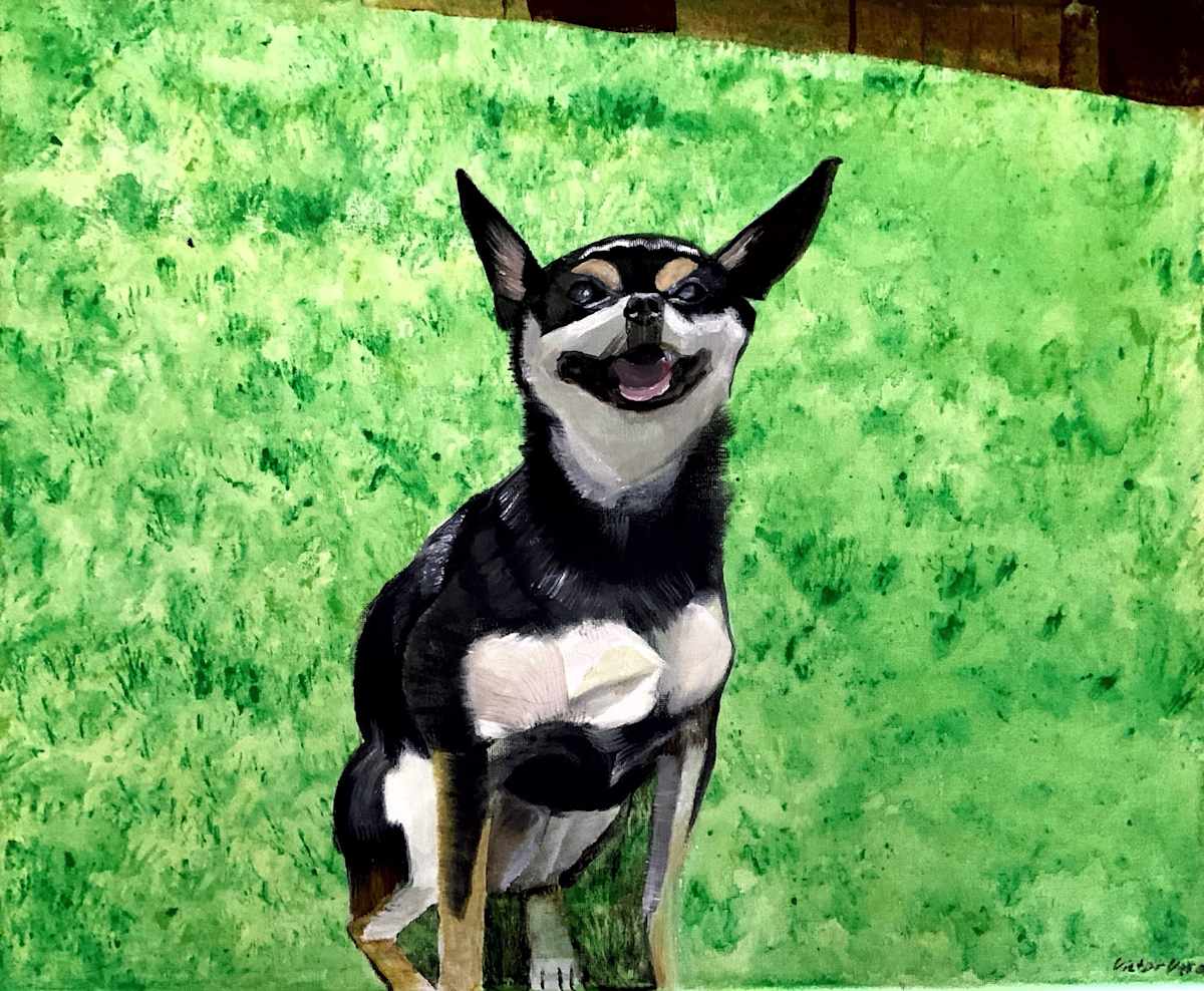 COCO by Victor Vera  Image: Here is a painting to commemorate the memory of the dogs of this world who brought a particular joy into our lives.