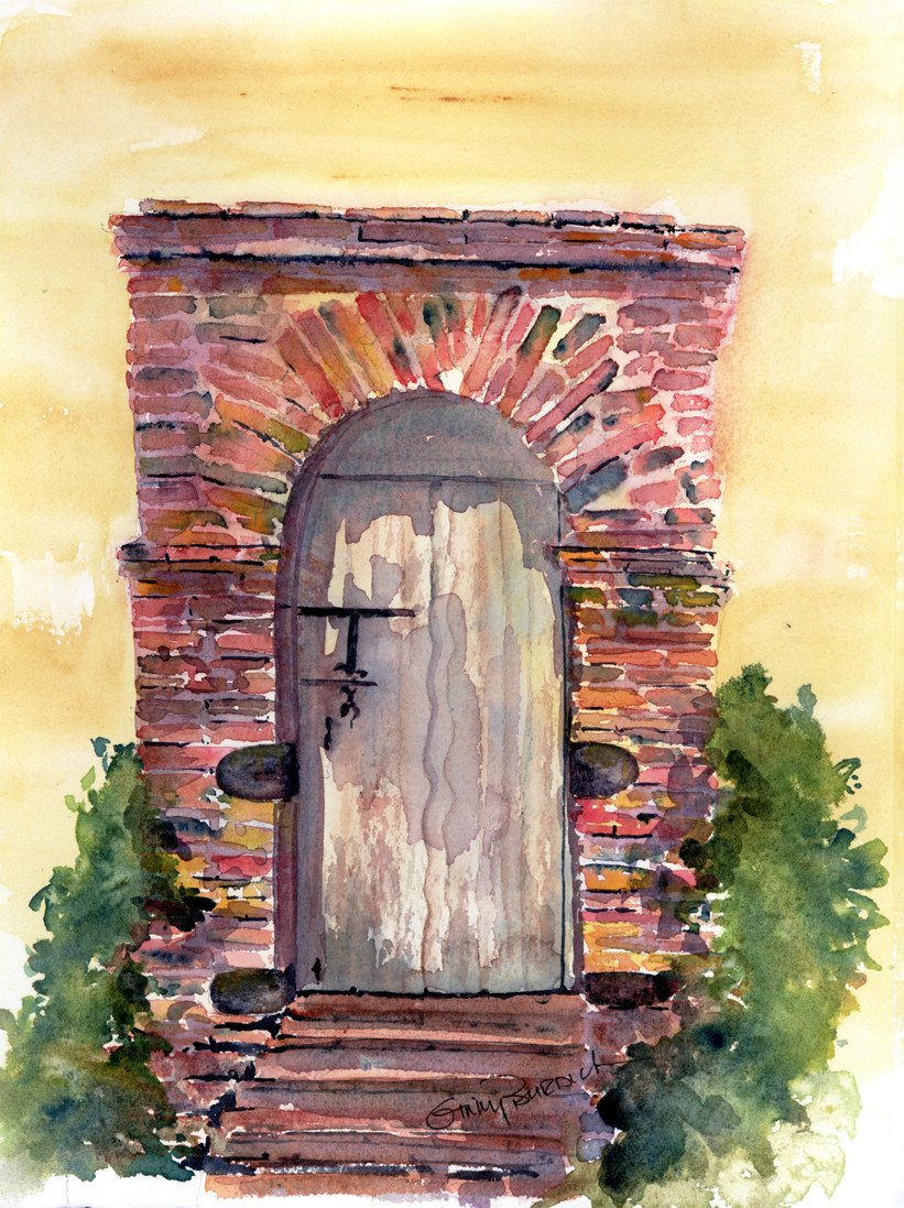 Brick Doorway by Ginny Burdick 