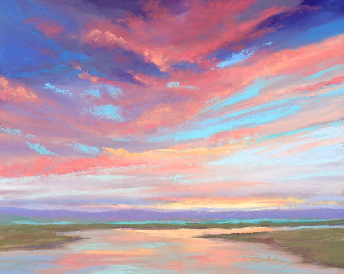 Storm Clouds at Sunset by Ginny Burdick 