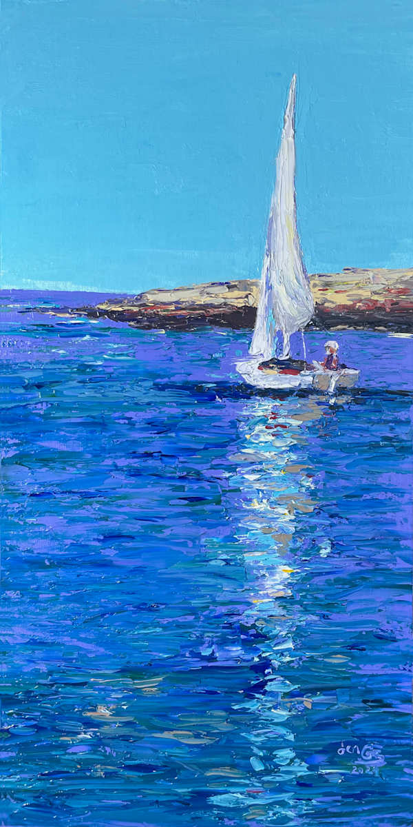 Sailing Off Fisherman Island by Jennifer Gorman-Strawbridge 