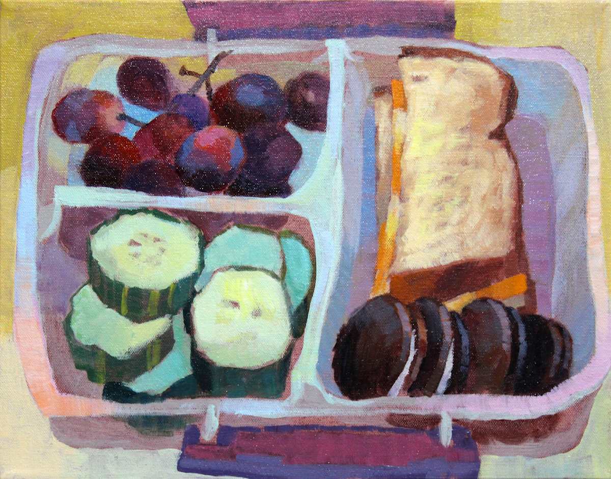 Cheese Sandwich, Grapes, Cucumber, and Oreos by Esther Slevinsky 