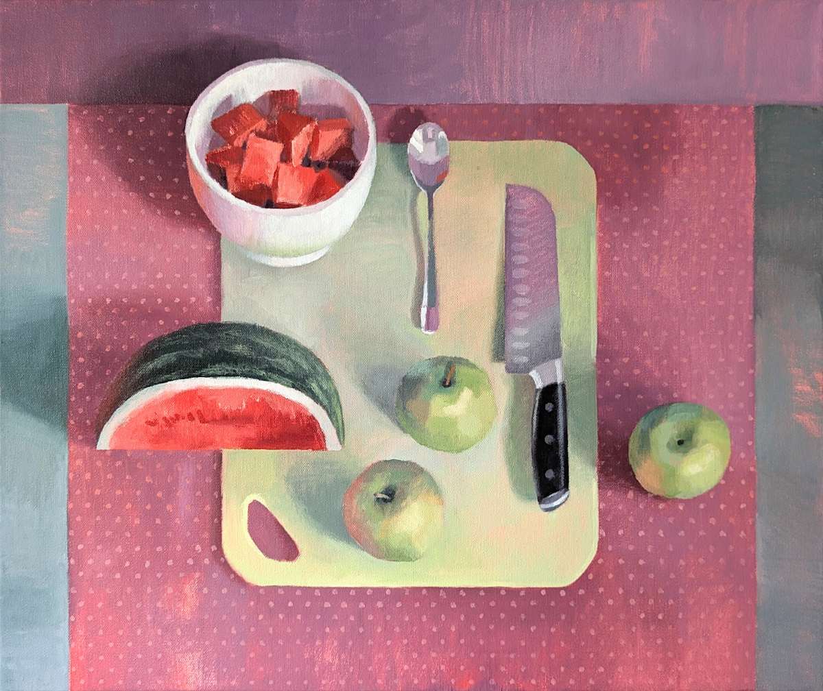 Watermelon & Green Apples II by Esther Slevinsky 