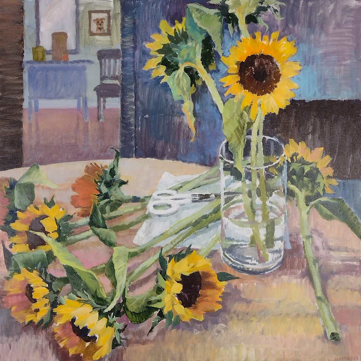 Cut Sunflowers by Esther Slevinsky 