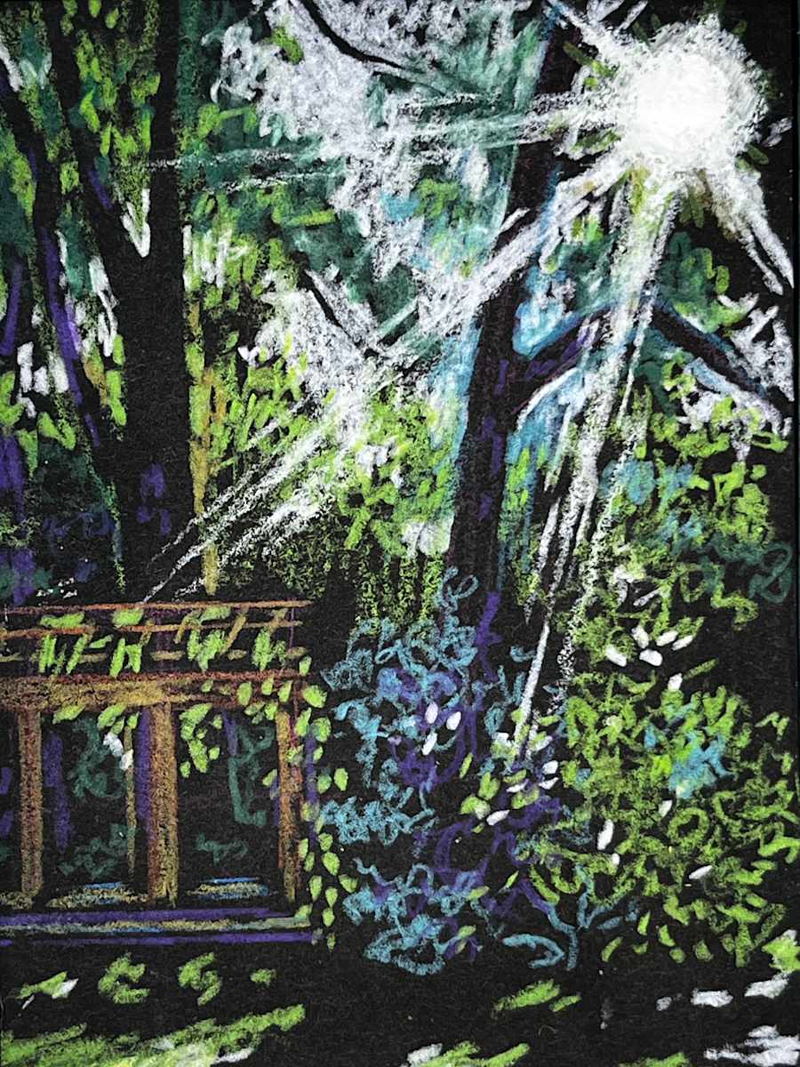 Illuminate by Wendy Born  Image: 3x4 inch miniature landscape painting