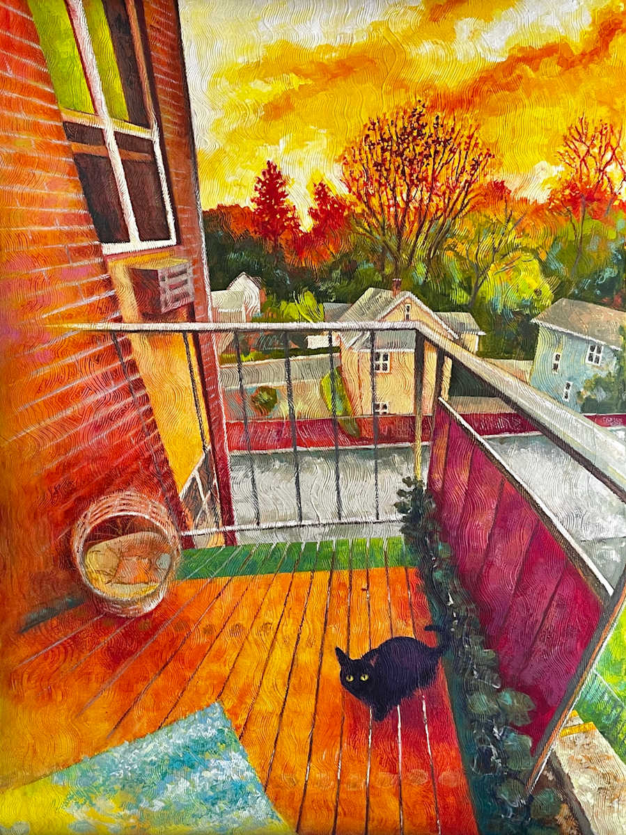 Balcony Cat by Wendy Born  Image: Balcony Cat