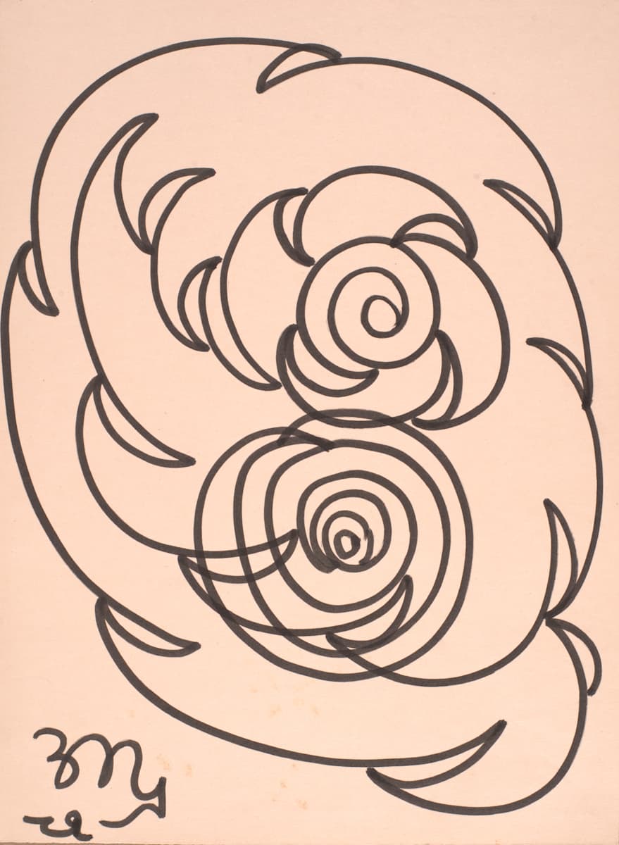 Rigid Spiral Structure with Two Points by Aditya Prakash (1924-2008) 