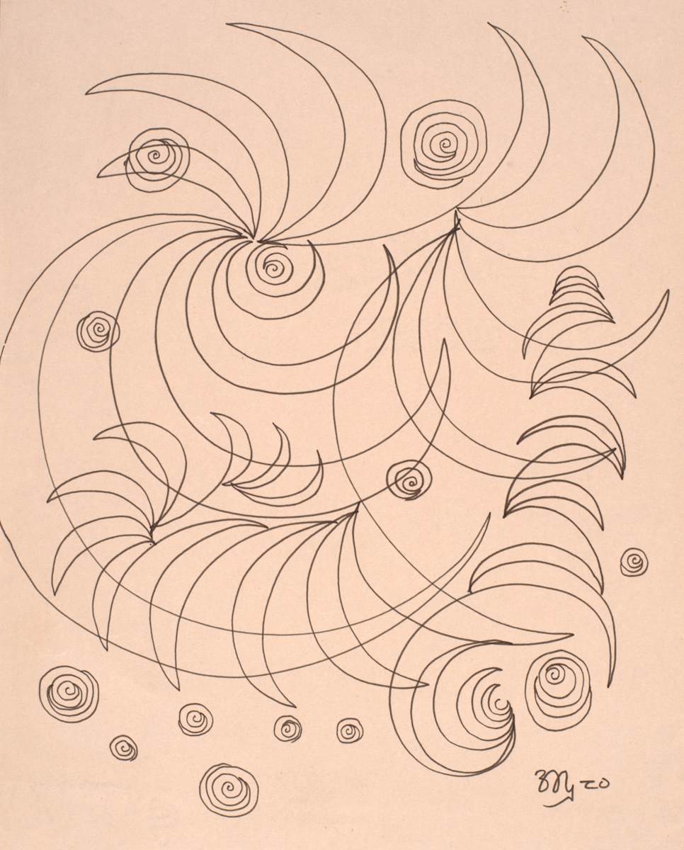 Spirals and Stars by Aditya Prakash (1924-2008) 
