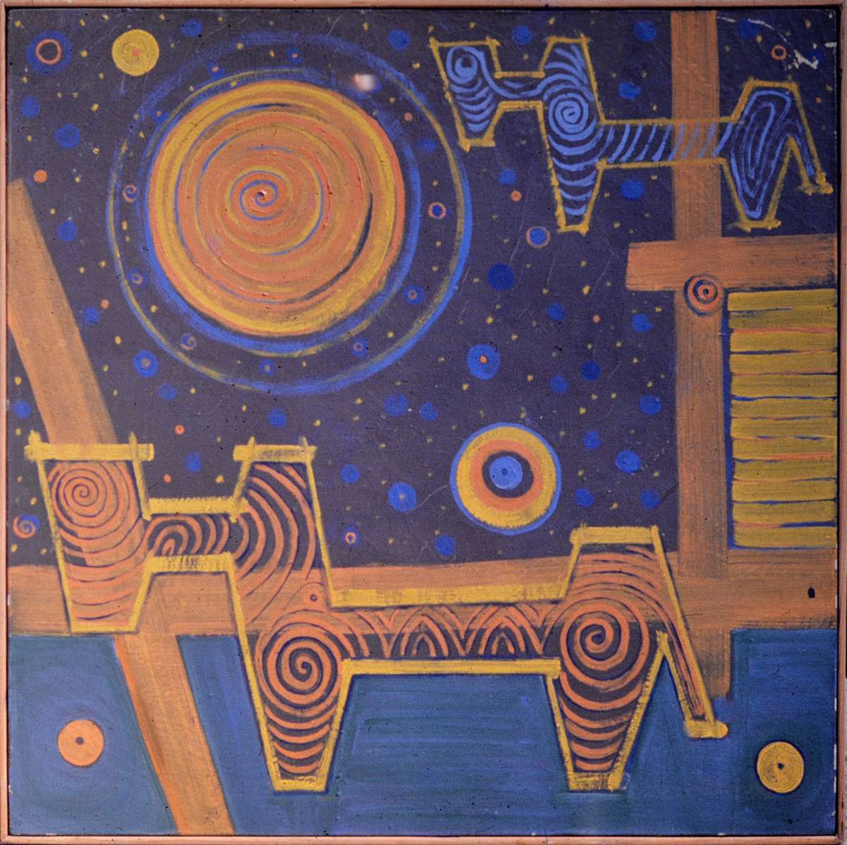 Abstracted Horses and Cosmos by Aditya Prakash (1924-2008), Image 20.