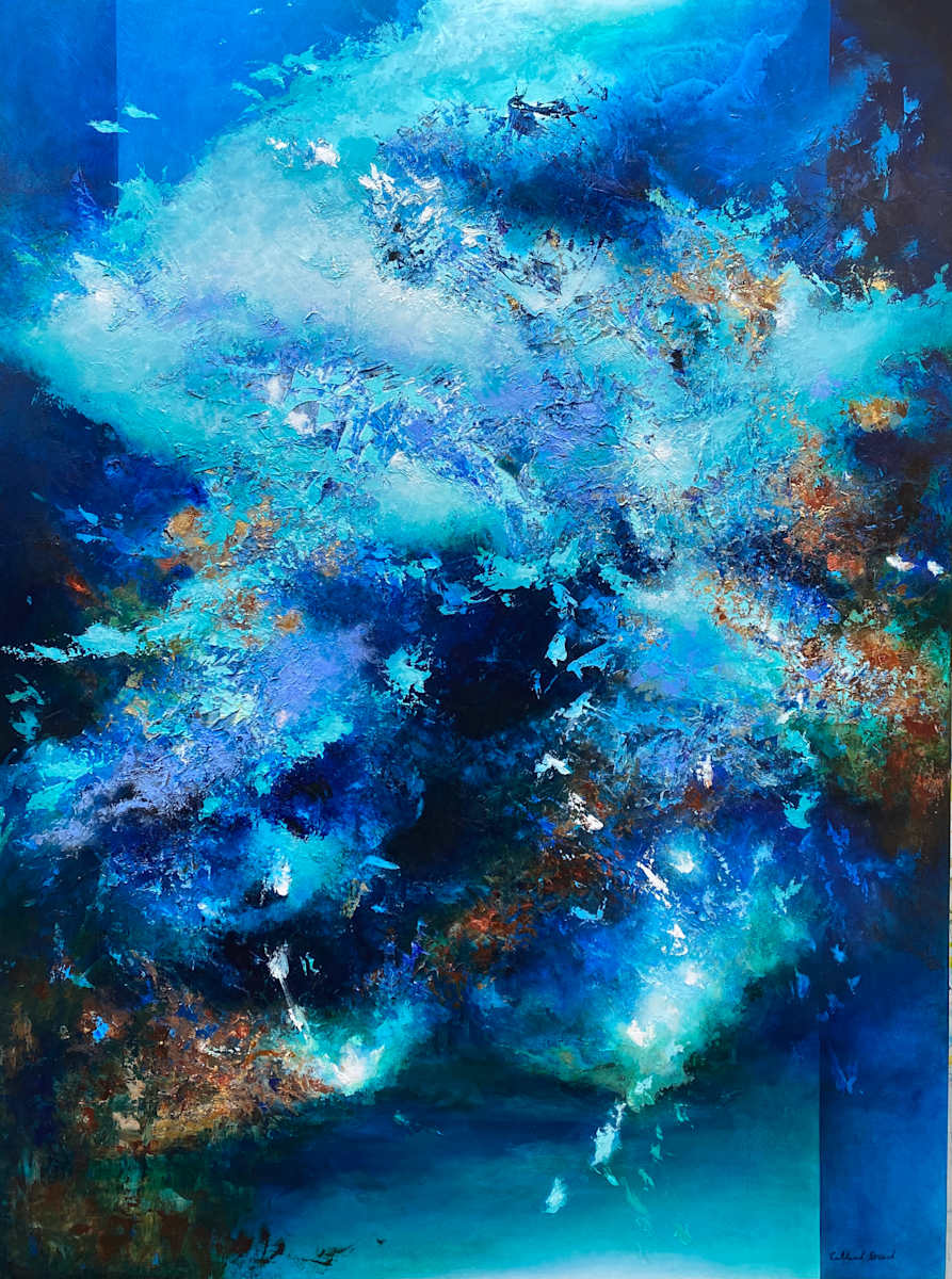 Midnight Garden by Mary Ellen Calland Strack  Image: Acrylic on Wood Panel