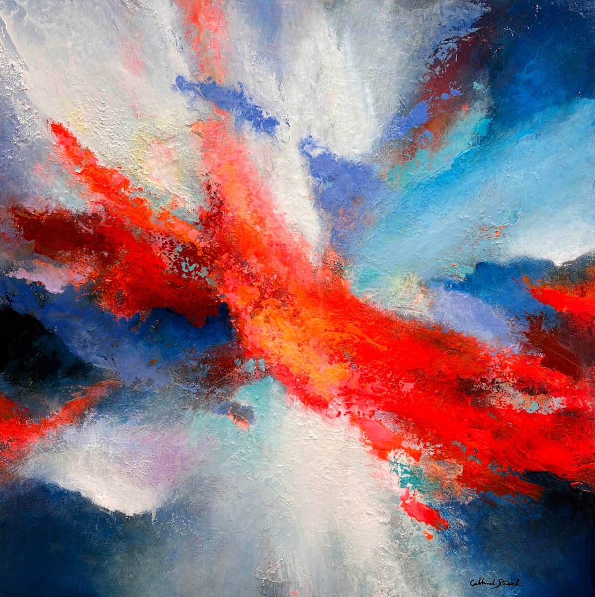 Seeking Light by Mary Ellen Calland Strack  Image: Acrylic on Wood Panel
