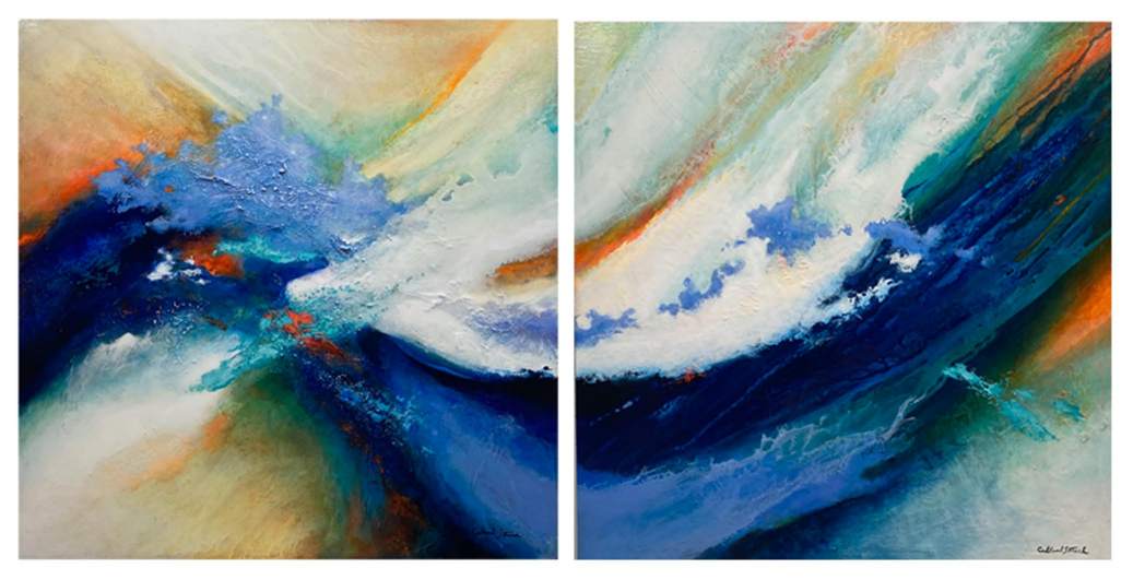 We Are Better Together by Mary Ellen Calland Strack  Image: Part of Cloud Surfer Series , We Art Better Together. 