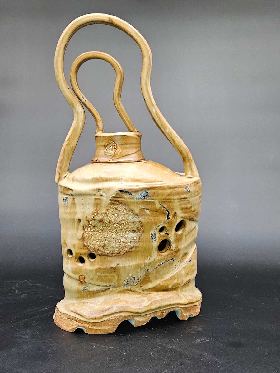 Life Vessels: Clay Bag Series: Orange Moon by JOHN GOOD 