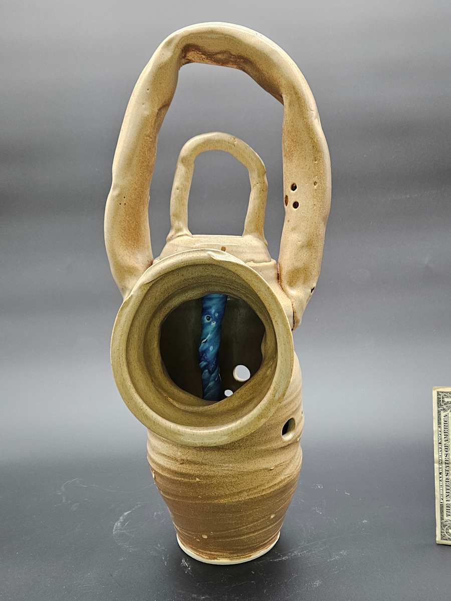 Life Vessels: Unusable Teapot Series - Blue Dots by JOHN GOOD 