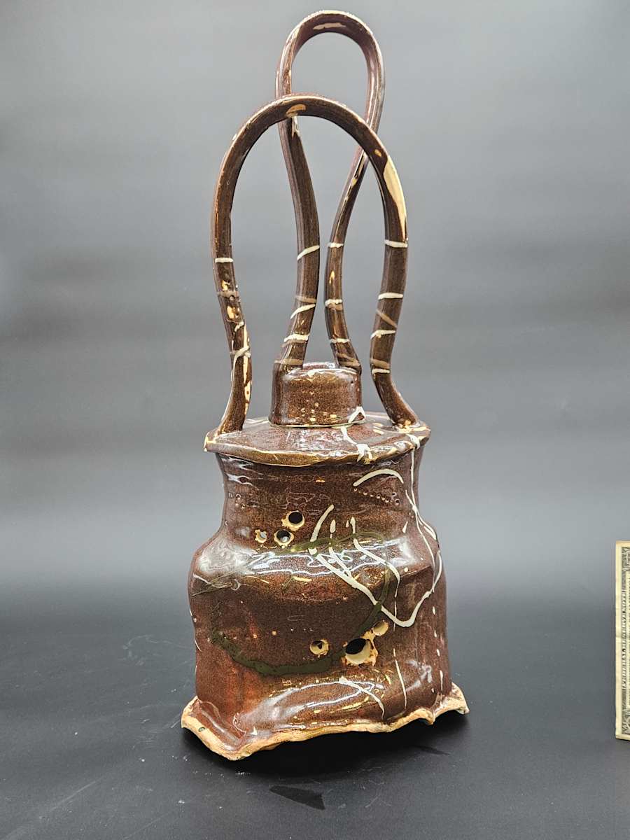 Life Vessels: Clay Bag Series - White Circles by JOHN H GOOD, Image 1.