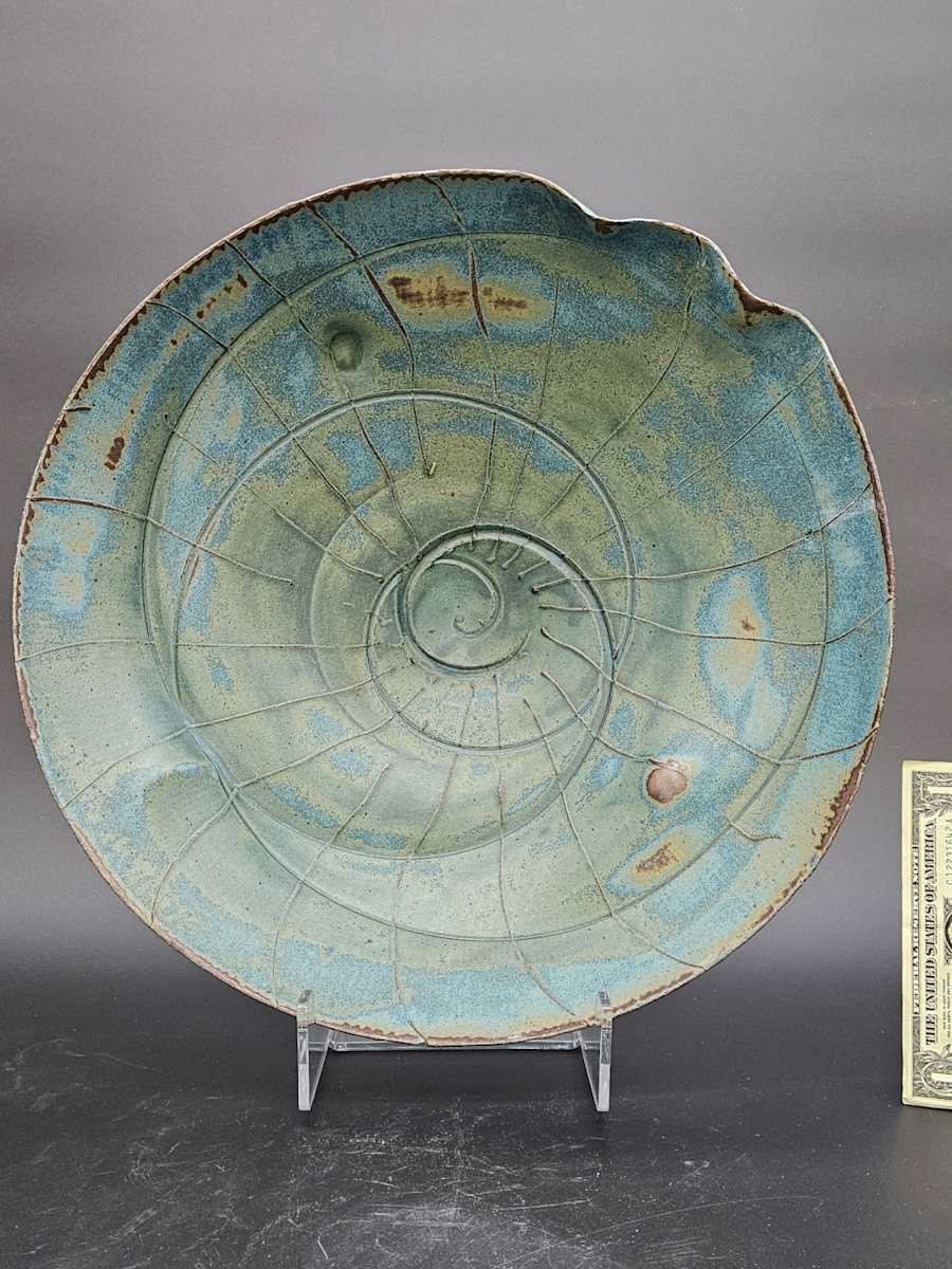 LIfe Vessels: Tempest Bowl Series - Large Worn Denim by JOHN H GOOD, Image 1.